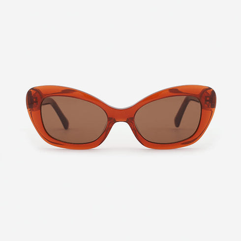 Squaure slightly cat eyed Acetate Women's Sunglasses 21A8087